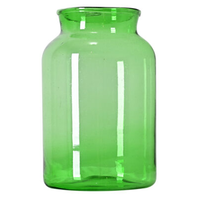 French Vintage Green Glass Pickling Jar