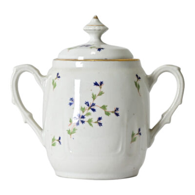 French 19th Century Porcelain Lidded Sugar Caddy