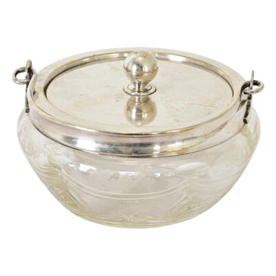 French 19th Century Cut Glass Sugar Caddy