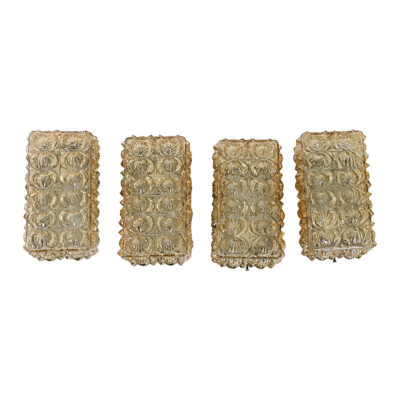 Vintage Set of Four Glass Wall Sconces