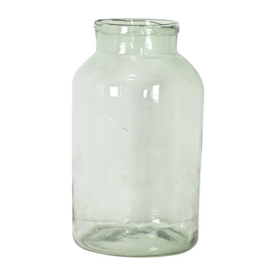 French Vintage Clear Glass Pickling Jar
