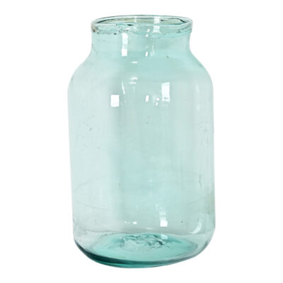 French Vintage Clear Glass Pickling Jar