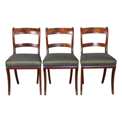 Set of Three 19th Century French Mahogany Side Chairs