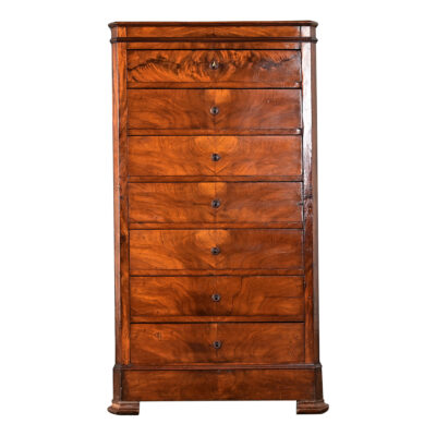 French 19th Century Mahogany Louis Philippe Semainier