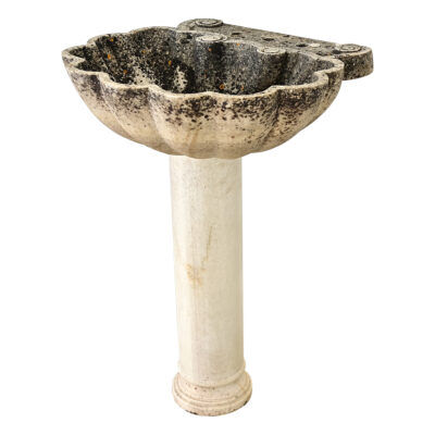 Portuguese 19th Century Carved Stone Pedestal Sink