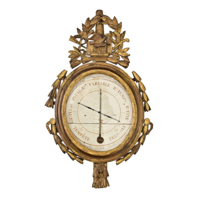 French 19th Century Painted & Gilt Barometer