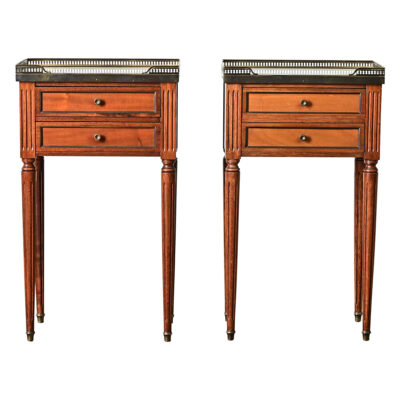 French Vintage Pair of Louis XVI Style Bedside Tables