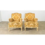 French 19th Century Pair of Louis XV Style Bergeres