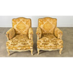 French 19th Century Pair of Louis XV Style Bergeres