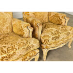 French 19th Century Pair of Louis XV Style Bergeres