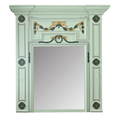 Massive French 19th Century Trumeau with new Mirror Plate