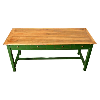 English 19th Century Kitchen Island with Eight Drawers