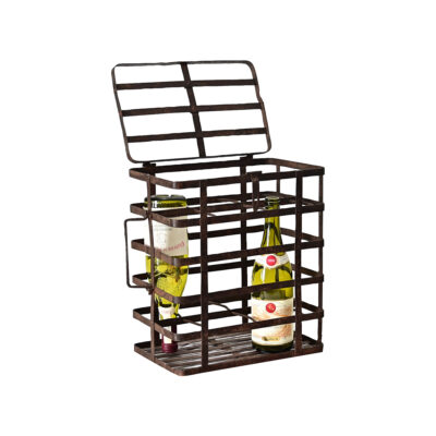 French 19th Century Forged Iron Wine Carrier