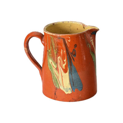 French 19th Century Marbled Glazed Pitcher