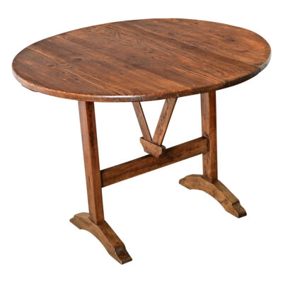 French 19th Century Pine & Oak Wine Taster’s Table