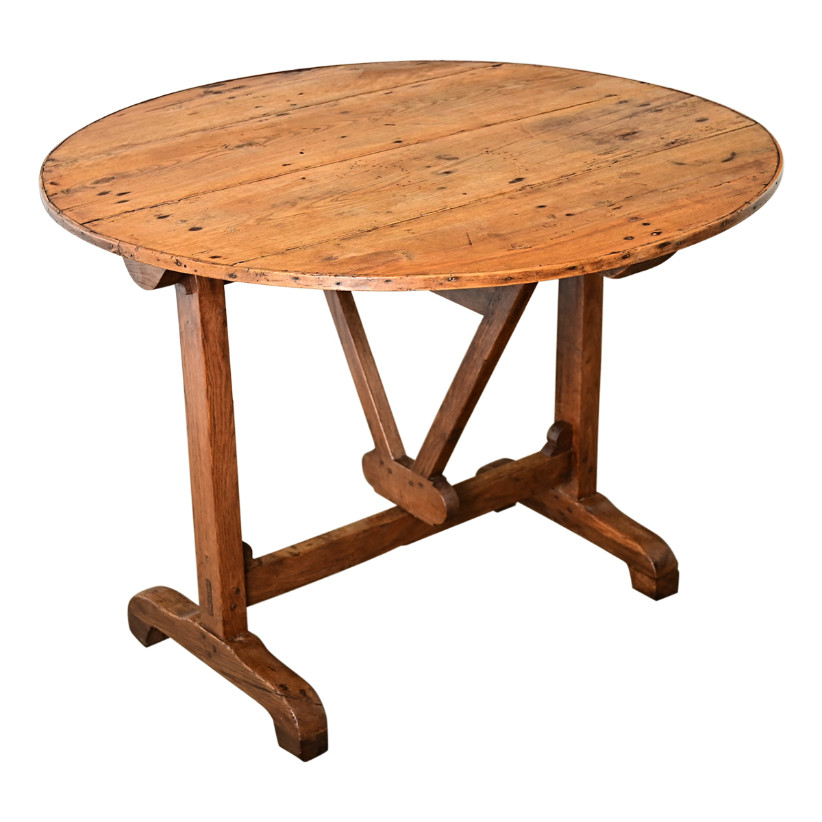 French 19th Century Oak Folding Vendange Table - Fireside Antiques