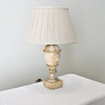 French 19th Century Carved Marble Table Lamp of Bacchus
