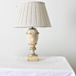 French 19th Century Carved Marble Table Lamp of Bacchus
