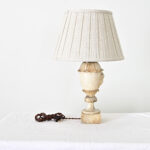 French 19th Century Carved Marble Table Lamp of Bacchus