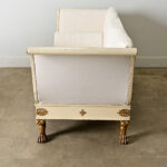 Swedish Empire Painted Parcel Gilt Settee