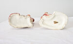 English Pair of 19th Century Staffordshire White Poodle Dogs