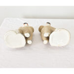 English Pair of 19th Century Staffordshire White Poodle Dogs
