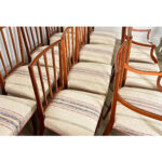 Set of Twelve English Georgian Style Inlay Dining Chairs