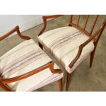 Set of Twelve English Georgian Style Inlay Dining Chairs