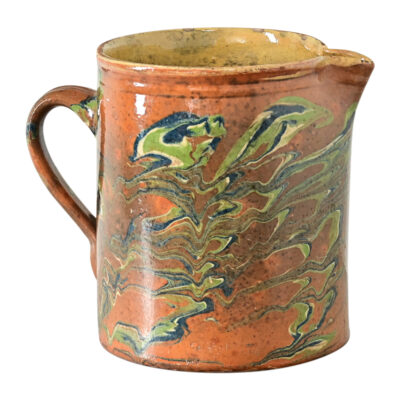 French 19th Century Marbled Glaze Pitcher