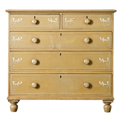 English 19th Century Painted Chest of Drawers