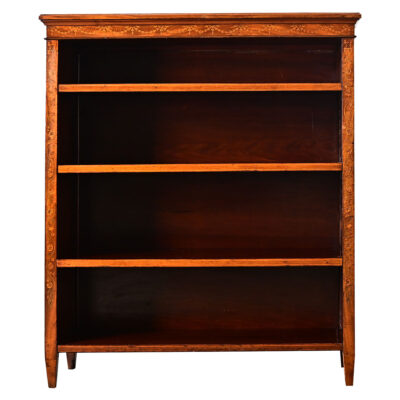 English 19th Century Inlaid Mahogany Bookcase