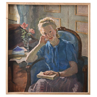 French Mid-century Oil Painting Signed Coste