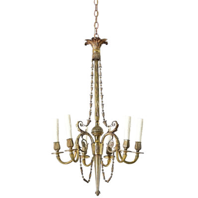 French 19th Century Gilt Bronze Chandelier