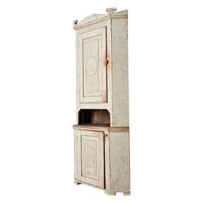 Swedish Gustavian Period Painted Corner Cabinet