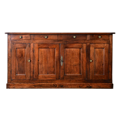 French 19th Century Walnut Enfilade on Plinth Base