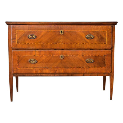 Italian 19th Century Two-drawer Inlay Commode