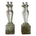 French Early 20th Century Pair of Modern Garden Statues