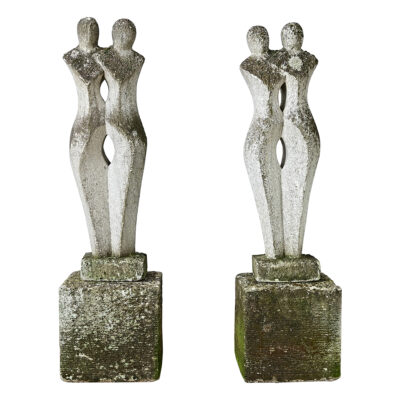 French Early 20th Century Pair of Modern Garden Statues