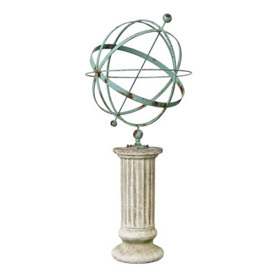 English 19th Century Garden Armillary Sphere on Column