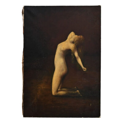 French Early 20th Century Nude Painting on Canvas
