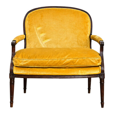 French 19th Century Oak Louis XVI Style Marquise Armchair