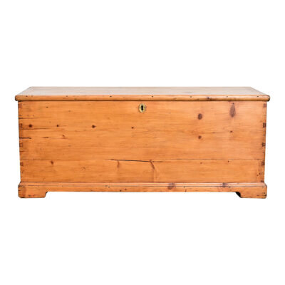 English Pine Dovetail Blanket Chest Circa 1870