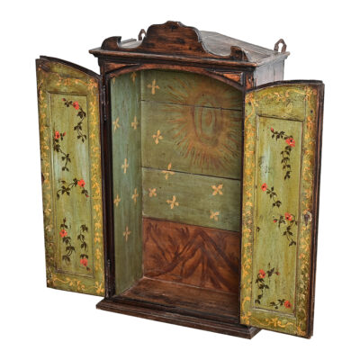 Portuguese 18th Century Painted Altar Cabinet