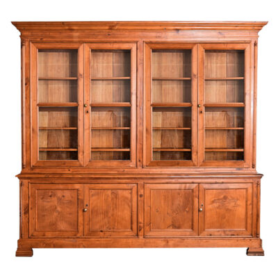 French 19th Century Pine and Glass Door Bibliotheque