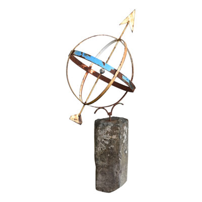 English 19th Century Garden Armillary Sphere on Column