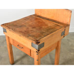 French Early 20th Century Pine Butcher Block Table