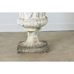 English Circa 1900 Cast Stone Medici Urn with Figurative Motif