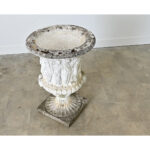 English Circa 1900 Cast Stone Medici Urn with Figurative Motif