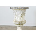 English Circa 1900 Cast Stone Medici Urn with Figurative Motif