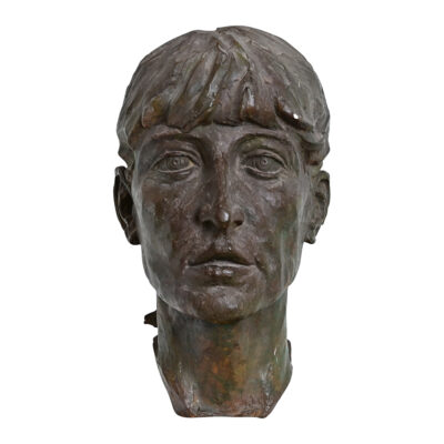 French Vintage Massive Plaster Bust of a Woman